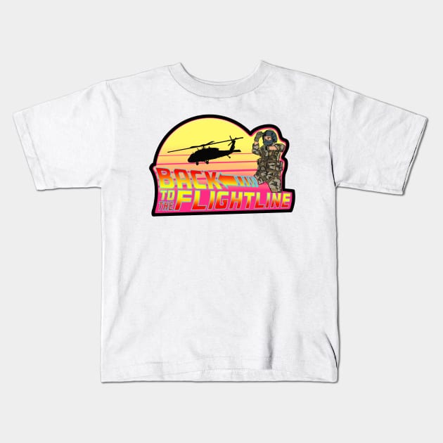 Back to the flight line! Kids T-Shirt by Artbytole